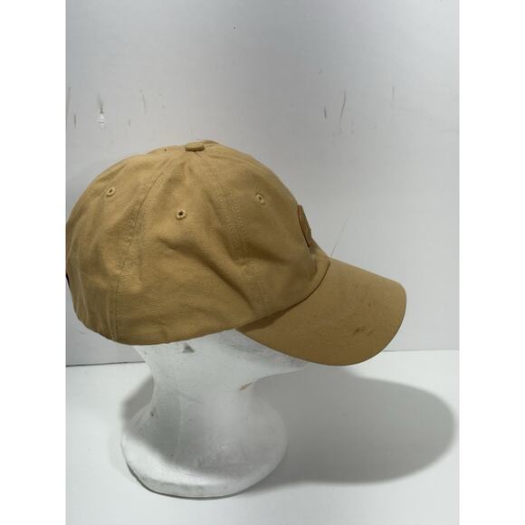 Timberland Leather Patch Hat Beige Hook Loop Baseball Cap X Large See Pictures - Picture 4 of 11